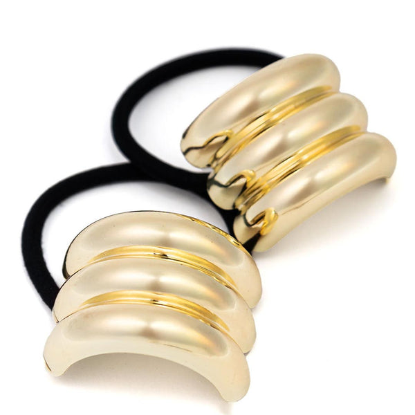Triple Halo Pony Cuffs - Gold - Set of 2
