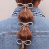 Silver Crystal Hair Bows Alligator Clip - Set of 4