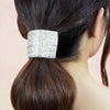 Embellished Ponytail Holder - Silver