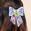 Embellished Hair Bow Alligator Clip - Multi