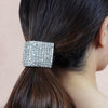 Embellished Crystal Ponytail Holder - Silver
