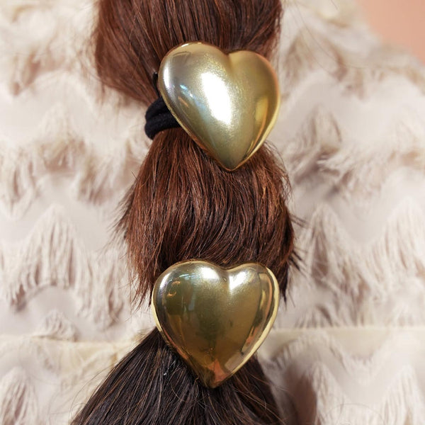Heart Pony Cuffs - Gold - Set of 2