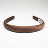 100% Mulberry Silk Puff Hair Band with Rhinestones - Dark Brown
