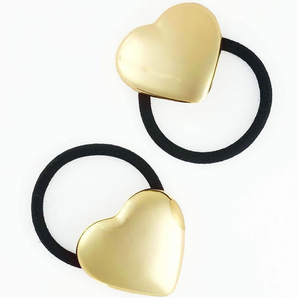 Heart Pony Cuffs - Gold - Set of 2