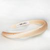100% Mulberry Silk Puff Hair Band with Rhinestones - Nude