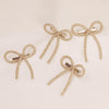 Champagne Crystal Hair Bows Alligator Clip - Set of 4