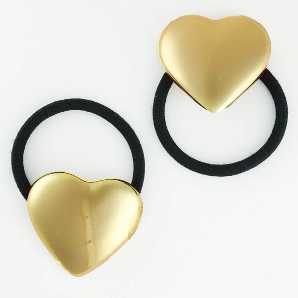 Heart Pony Cuffs - Gold - Set of 2