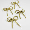 Gold Crystal Hair Bows Alligator Clip - Set of 4