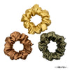 Shades of Brown Satin Scrunchies - Set of 3