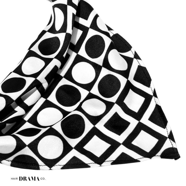 Monochrome Headscarf Headband with elastic