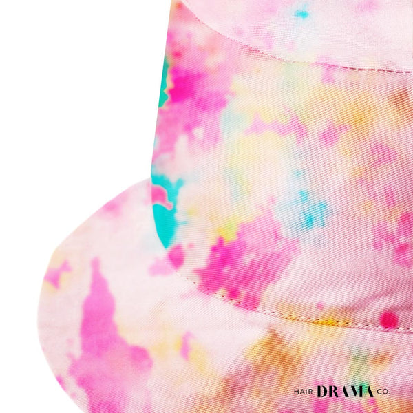 Tie-Dye Bucket Hat - Pink & Blue