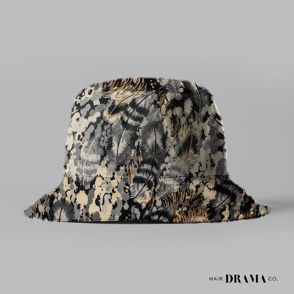 Tropical Velvet Print Bucket Hat