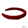 Velvet Braided Headband - Red