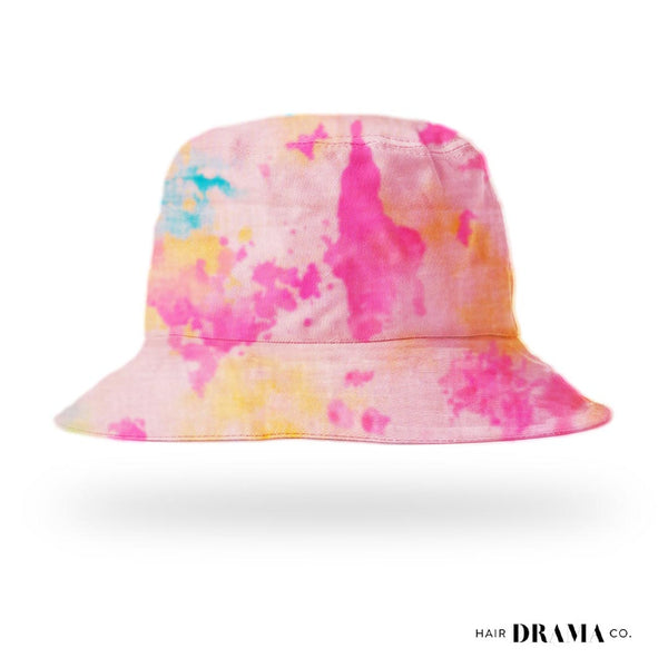 Tie-Dye Bucket Hat - Pink & Blue