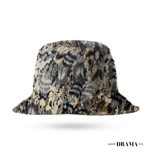 Tropical Velvet Print Bucket Hat