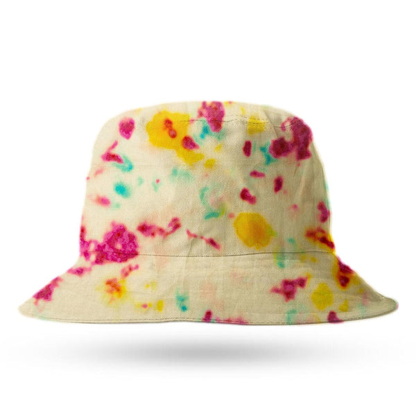 Tie-Dye Bucket Hat - Pink & Yellow