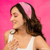 Nemo Knotted Embellished Hair Band for Women - Candy Pink
