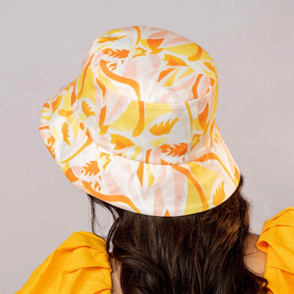 Summer Sorbet Bucket Hat - Yellow & Orange