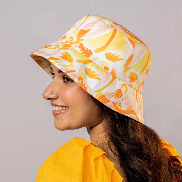 Summer Sorbet Bucket Hat - Yellow & Orange