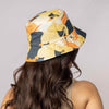 Abstract Print Bucket Hat - Yellow & Orange