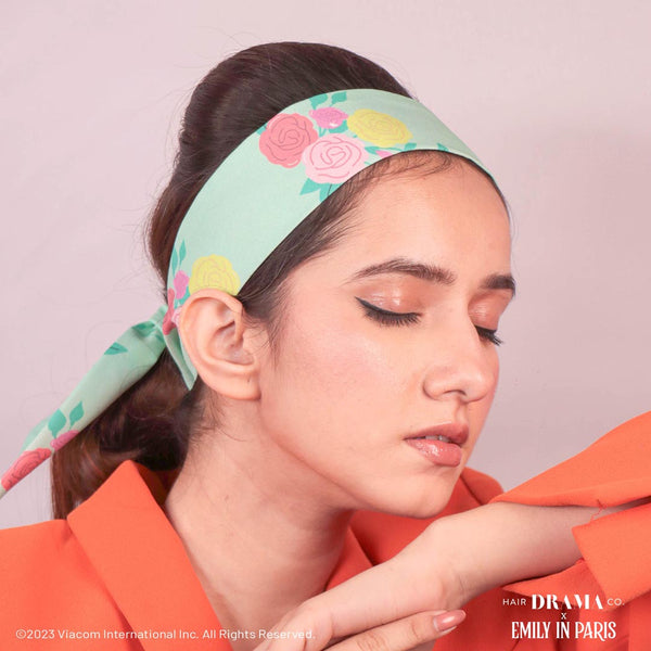 HDC X Emily In Paris Multi-color Rose Themed Scarf