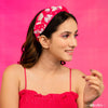 Blossom Embellished Hair Band for Women - Hot Pink