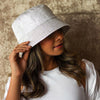 Crystal Bucket Hat - White