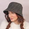 Black and Gold Tweed Bucket Hat