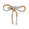 Crystal Hair Bow Barrette Clip - Silver & Gold