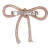Crystal Hair Bow Barrette Clip - Champagne