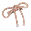 Crystal Hair Bow Barrette Clip - Champagne