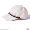 HDC x Emily in Paris Off-White Tweed Baseball Cap with Gold Chain