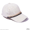HDC x Emily in Paris Off-White Tweed Baseball Cap with Gold Chain