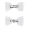 Crystal Mesh Hair Bow Alligator Clip - Silver