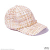 HDC x Emily in Paris Beige Tweed Baseball Cap with Pearl Chain