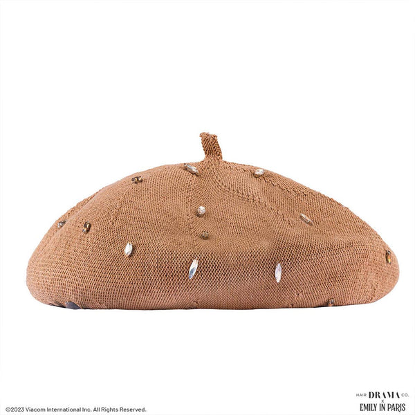 HDC X Emily In Paris Beige Beret with Crystals