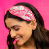 Not a Black Swan Knotted Embellished Hair Band for Women - Hot Pink