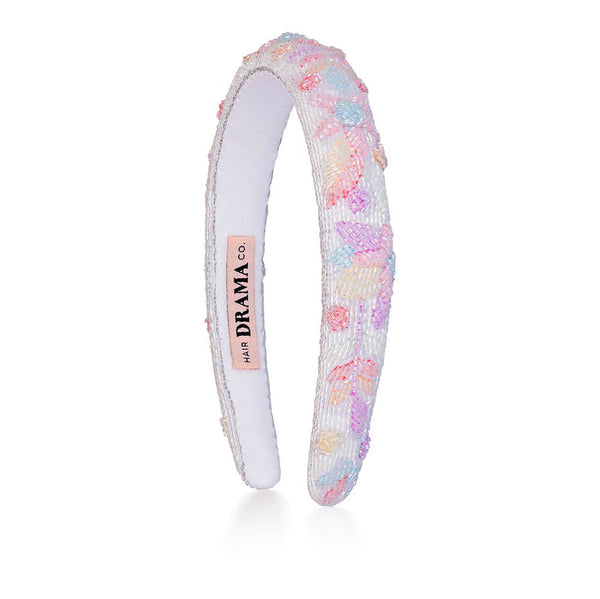Floral Puff Hair Band - Pastel