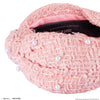 HDC X Emily In Paris Light Pink Tweed Knotted Hair Band With Pearls