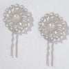 Set of 2 Pearl U Pins - Silver