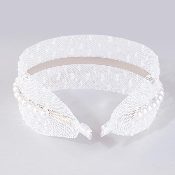 HDC x Emily in Paris Pearl Mesh Hair Band - White