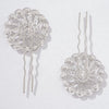 Set of 2 Pearl U Pins - Silver