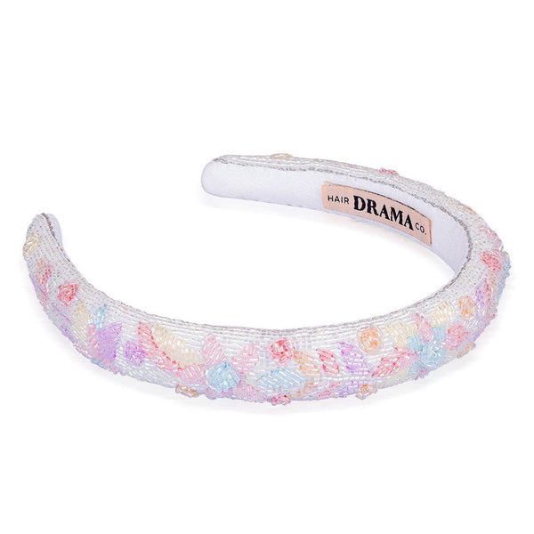 Floral Puff Hair Band - Pastel