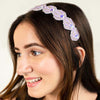 Crystal Shell Headband - Lilac