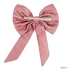 Crystal Hair Bow Alligator Clip - Pink
