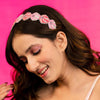 Crystal Shell Hair Band for Women - Shades Of Pink