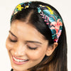 Tropical Knotted Headband - Black