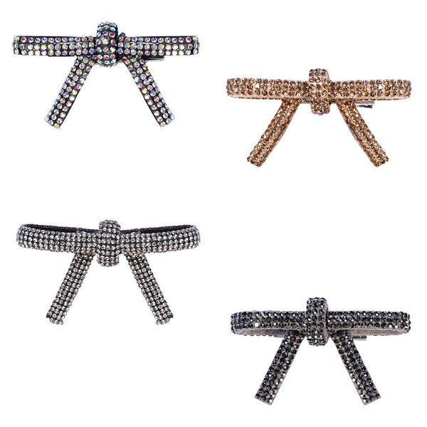 Multi Crystal Hair Bows Alligator Clip - Set of 4