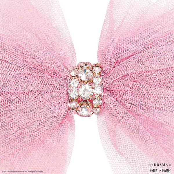 HDC x Emily in Paris Sparkling Pink Hair Bow Alligator Clip - Set of 2