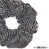 Black Scrunchie - Silver Crystals (Hot Fix)